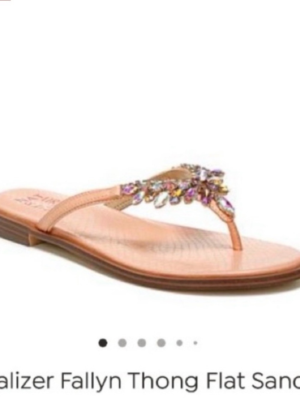 Fallyn Embellished Peach Thong Sandal